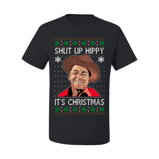 Shut Up Hippy It's Christmas , Merry Christmas Tee, Ugly Christmas,  Sweater Men's T-Shirt