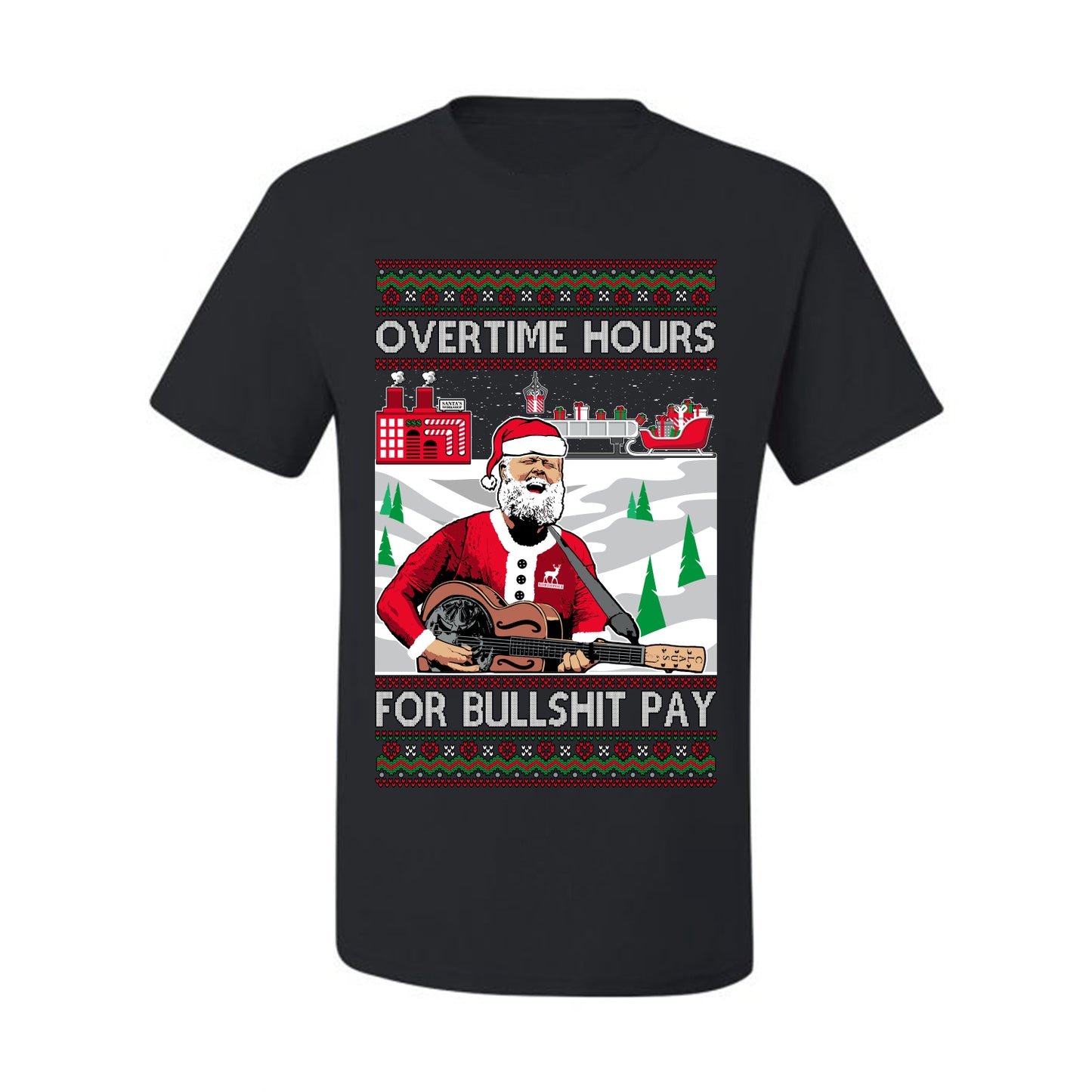 Overtime Hours Rich Men North of Richmond, Christmas Gifts, Funny Xmas Gift Idea, Ugly Christmas Sweater Men's T-Shirt