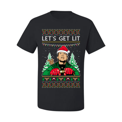 Let's Get Lit Clark Vacation Movie Parody Ugly Christmas Sweater, Christmas Gifts, Funny Xmas Gift Idea, Men's T-Shirt