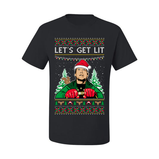 Let's Get Lit Clark Vacation Movie Parody Ugly Christmas Sweater, Christmas Gifts, Funny Xmas Gift Idea, Men's T-Shirt