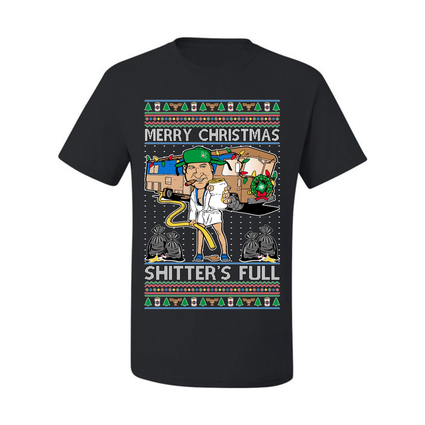 Merry Christmas Shitter's Full Ugly Christmas Sweater, Christmas Gifts, Funny Xmas Gift Idea, Men's T-Shirt