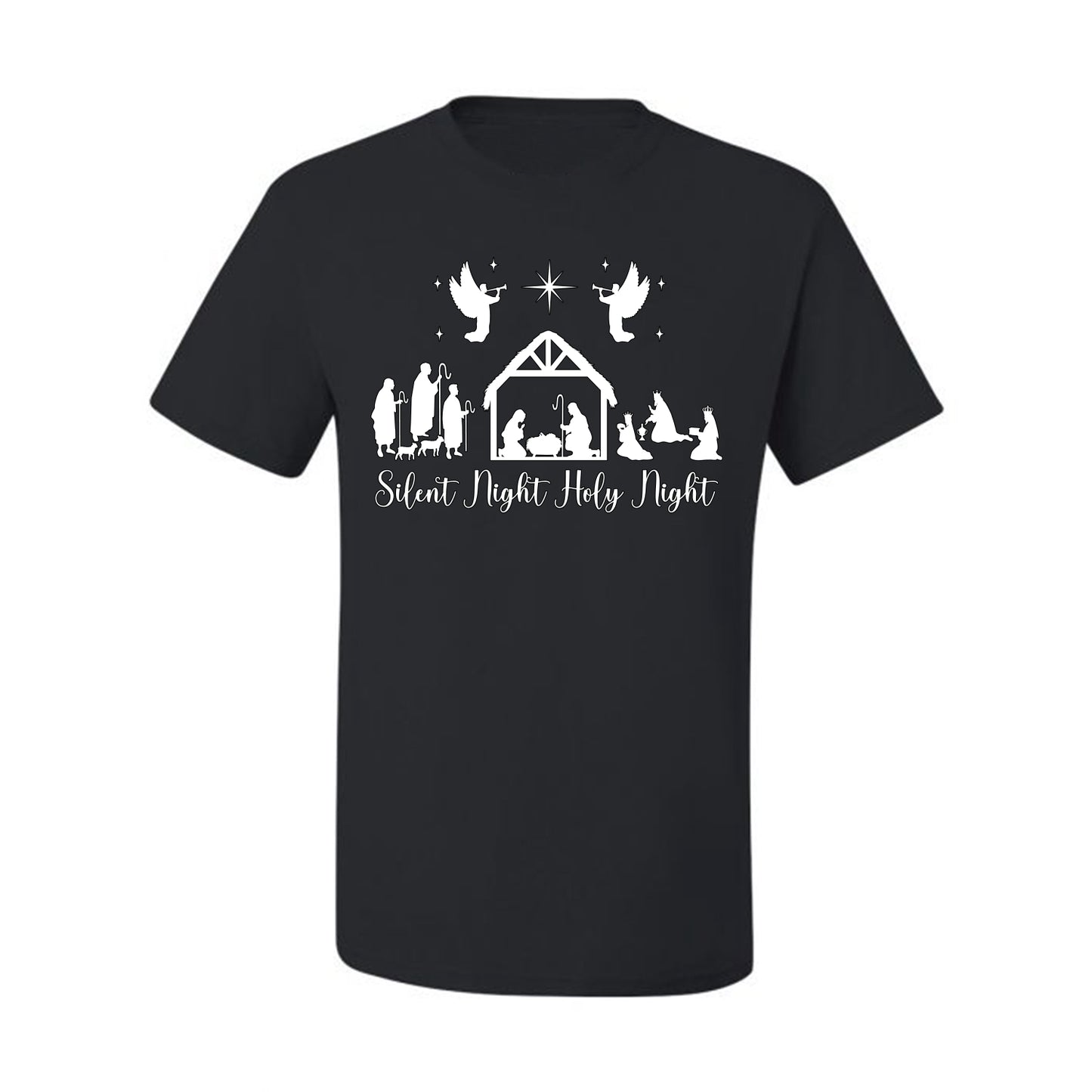 Silent Night Holy Night Religious Jesus Ugly Christmas Sweater, Christmas Gifts, Funny Xmas Gift Idea, Men's T-Shirt
