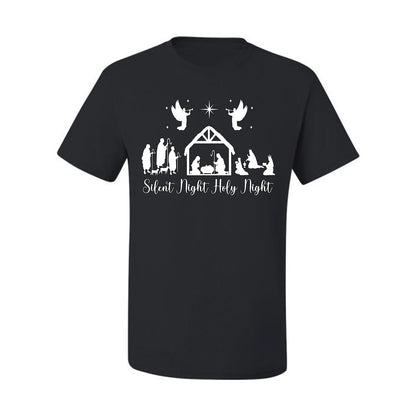 Silent Night Holy Night Religious Jesus Ugly Christmas Sweater, Christmas Gifts, Funny Xmas Gift Idea, Men's T-Shirt
