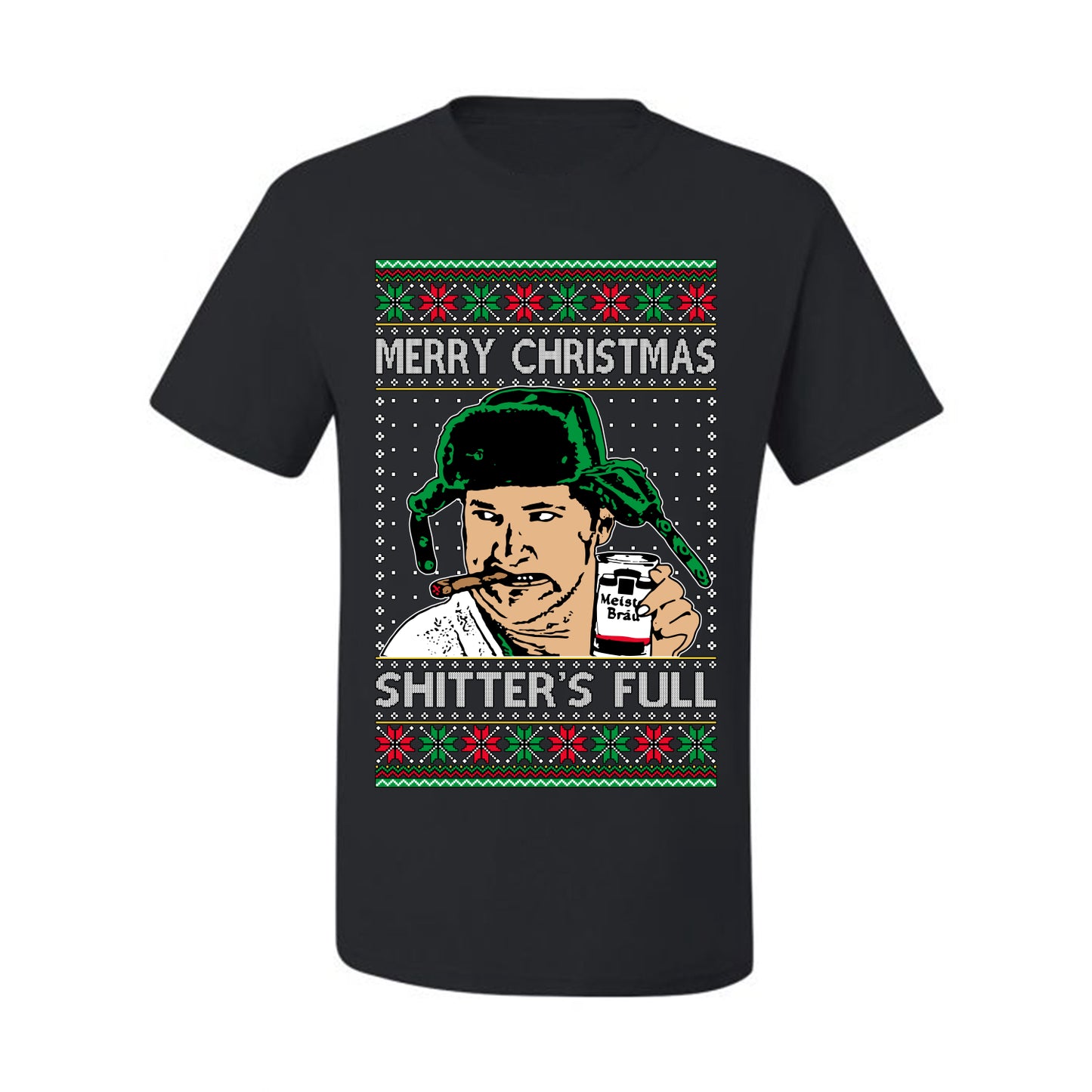 Shitter's Full Cousin Eddie Christmas Family Vacation Ugly Christmas Sweater, Christmas Gifts, Funny Xmas Gift Idea, Men's T-Shirt