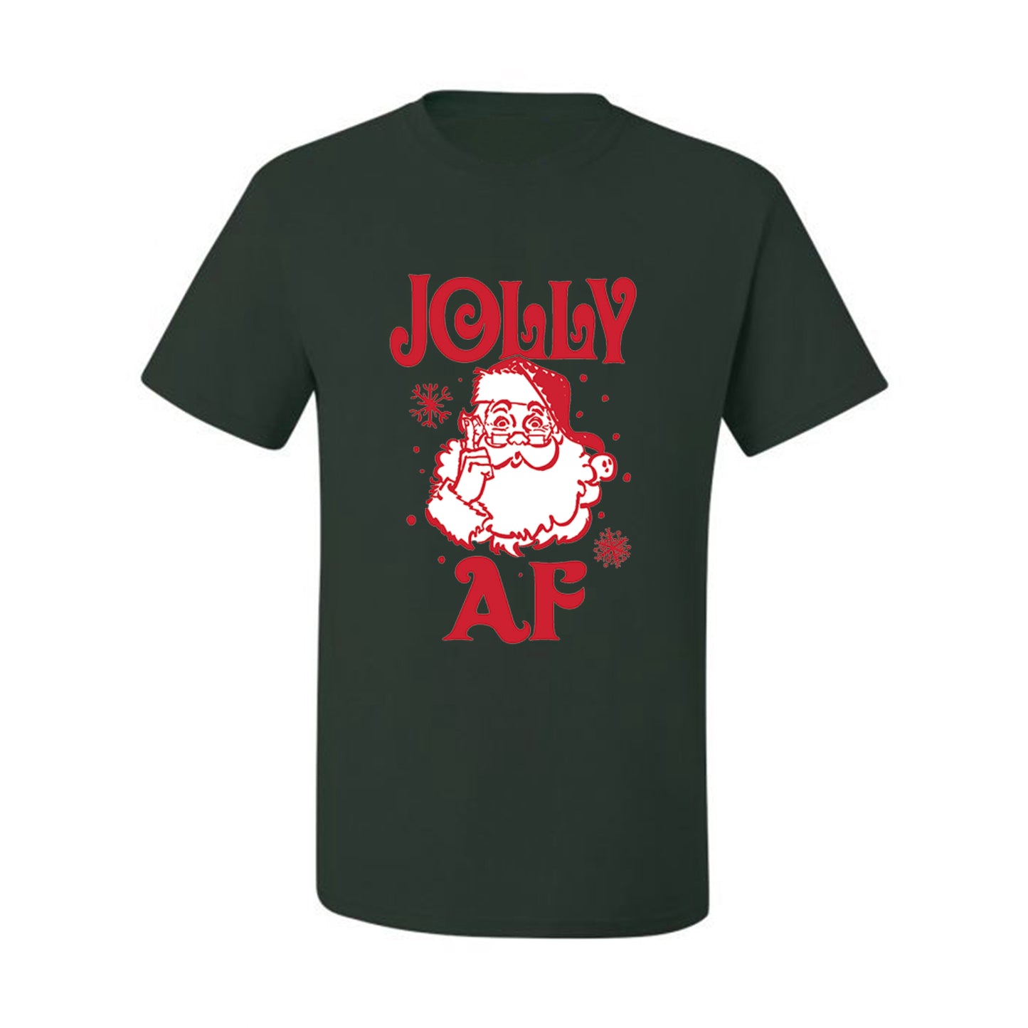 Christmas Santa Jolly AF Ugly Christmas Tshirt Men's Graphic T-Shirt Ugly Christmas  Men's T-Shirt
