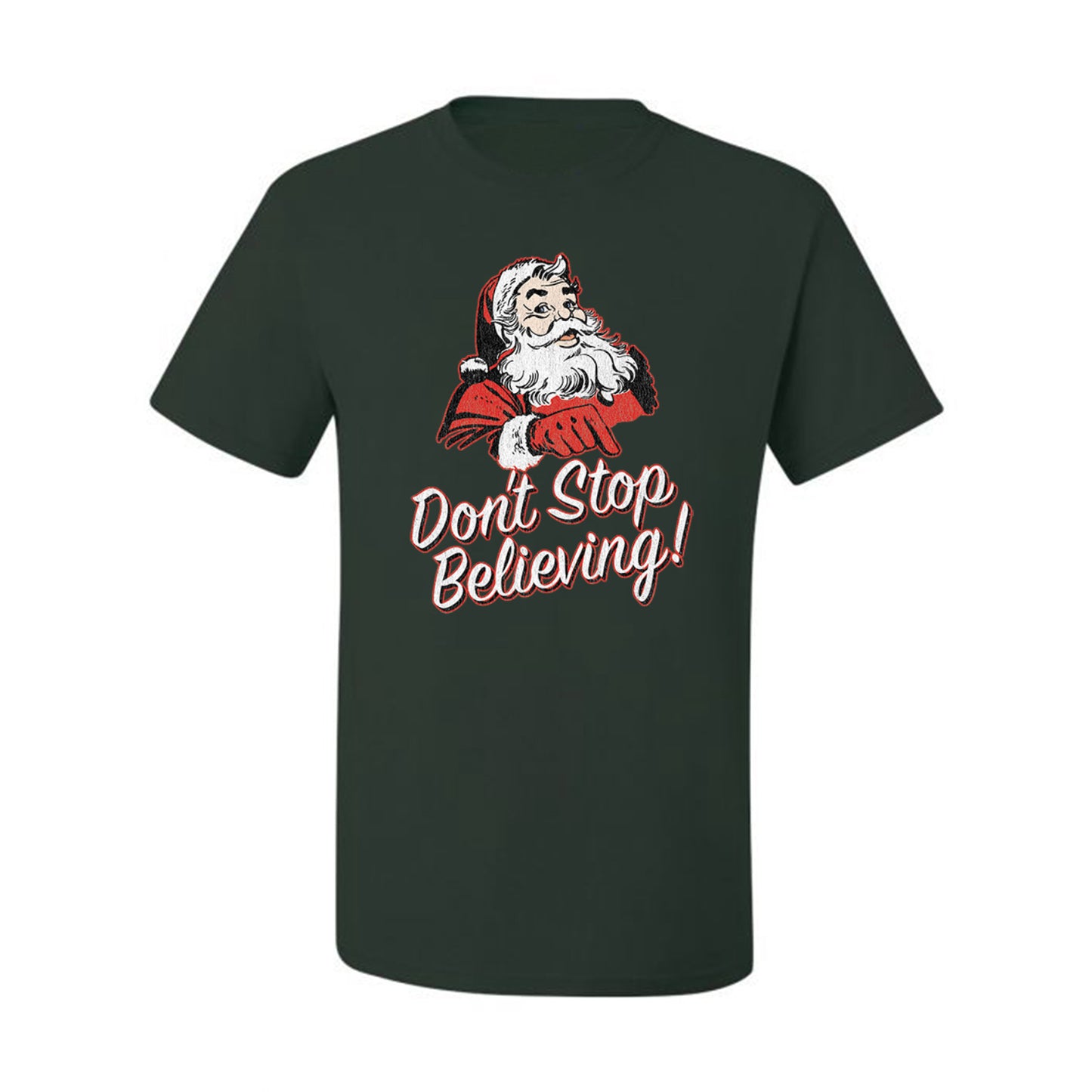 Men's Graphic Christmas T-Shirt Santa Dont Stop Believing  Ugly Christmas T-shirt  Ugly Christmas  Men's T-Shirt