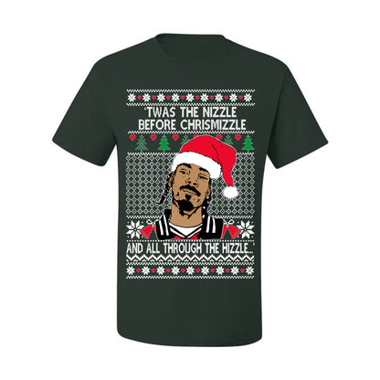 Twas The Nizzle Before Chrismizzle And All Through The Wizzle White, Christmas Gifts, Funny Xmas Gift Idea, Ugly Christmas Sweater Men's T-Shirt