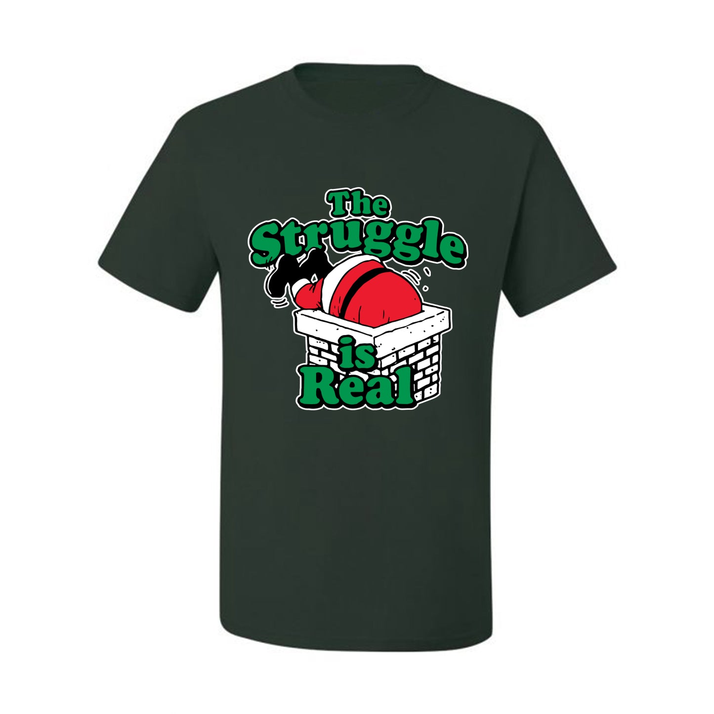 Women's Ugly Christmas Tshirt  Scoop Top, "The Struggle is Real" Ugly Christmas Tshirt Men's Graphic T-Shirt Ugly Christmas  Men's T-Shirt