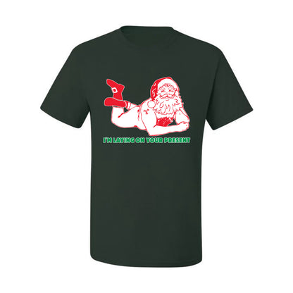 Christmas  "Sexy Santa Im Laying on your Present" Ugly Christmas Tshirt Men's Graphic T-Shirt Ugly Christmas  Men's T-Shirt