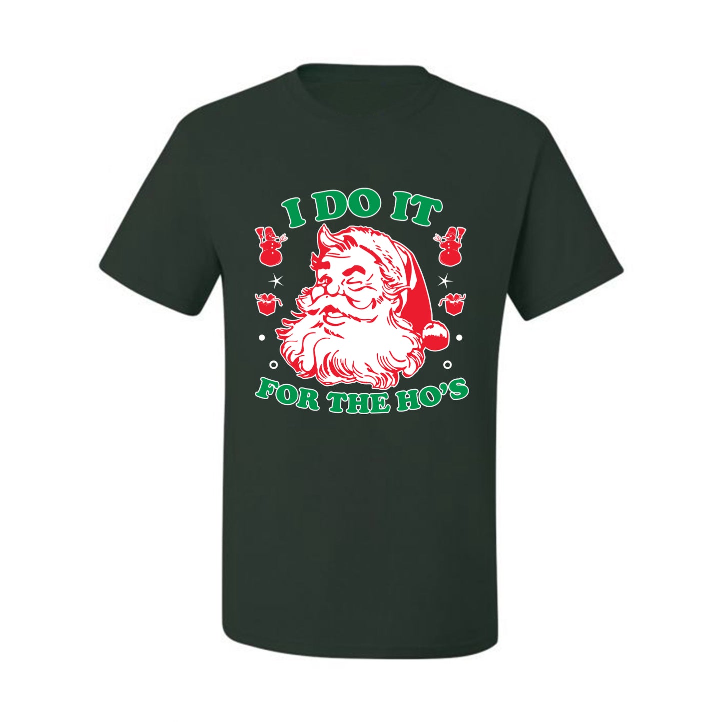 Men's Ugly T-shirt for Christmas  Shirt "I Do it for the Hos" Ugly Christmas T-shirt  Ugly Christmas  Men's T-Shirt