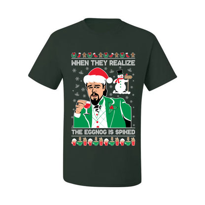 Funny  Ugly Xmas Graphic  T-shirt Leo The Eggnog Meme  Ugly Christmas T-shirt  Ugly Christmas  Men's T-Shirt