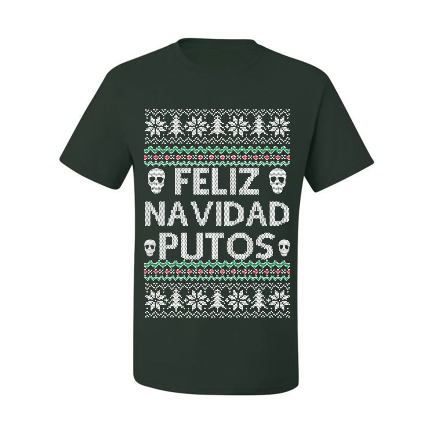 Men's Ugly Xmas  Shirt Feliz Navidad Putos Ugly Christmas Tshirt Men's Graphic T-Shirt Ugly Christmas  Men's T-Shirt