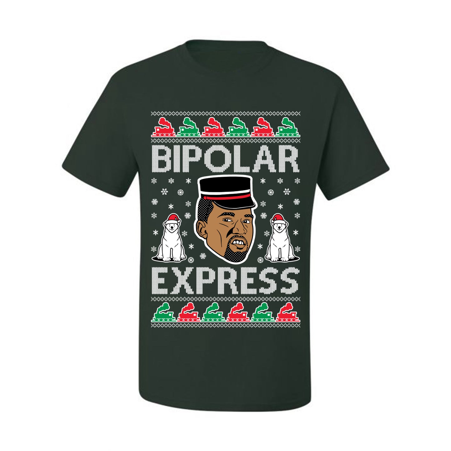 Funny Ugly Xmas Holiday T-shirt  Bipolar Express Ye Bipolar Express Ye Premium  Ugly Christmas T-shirt  Ugly Christmas  Men's T-Shirt