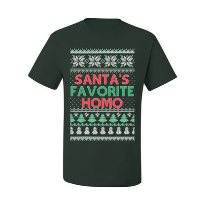 Santa's Favorite Homo ,Christmas Gifts, Funny Xmas Gift Idea, Ugly Christmas Sweater Men's T-Shirt