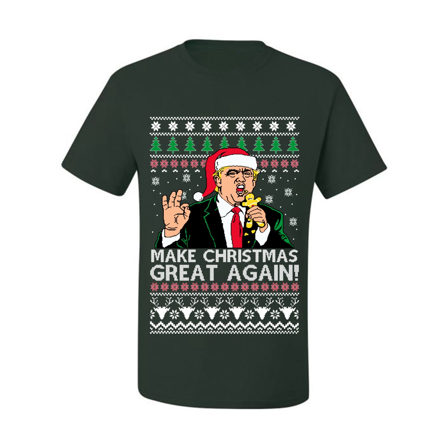 Funny Graphic Meme Ugly  Christmas  Tshirt , Donald Trump, "Make Christmas Great Again" Ugly Christmas Tshirt Men's Graphic T-Shirt Ugly Christmas  Men's T-Shirt