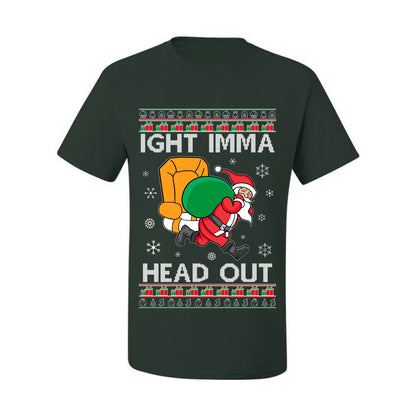 Graphic Funny Meme Ugly Christmas  T-shirt  Ight Imma Head Out, Wild Bobby Ugly Christmas T-shirt  Ugly Christmas  Men's T-Shirt