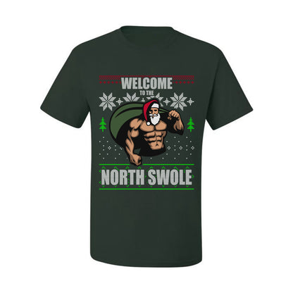 Ugly  Christmas T-shirt  "Merry Liftmas!" Santa Fitness Workout Gym Swole Gift, Group 2 Design Ugly Christmas T-shirt  Ugly Christmas  Men's T-Shirt