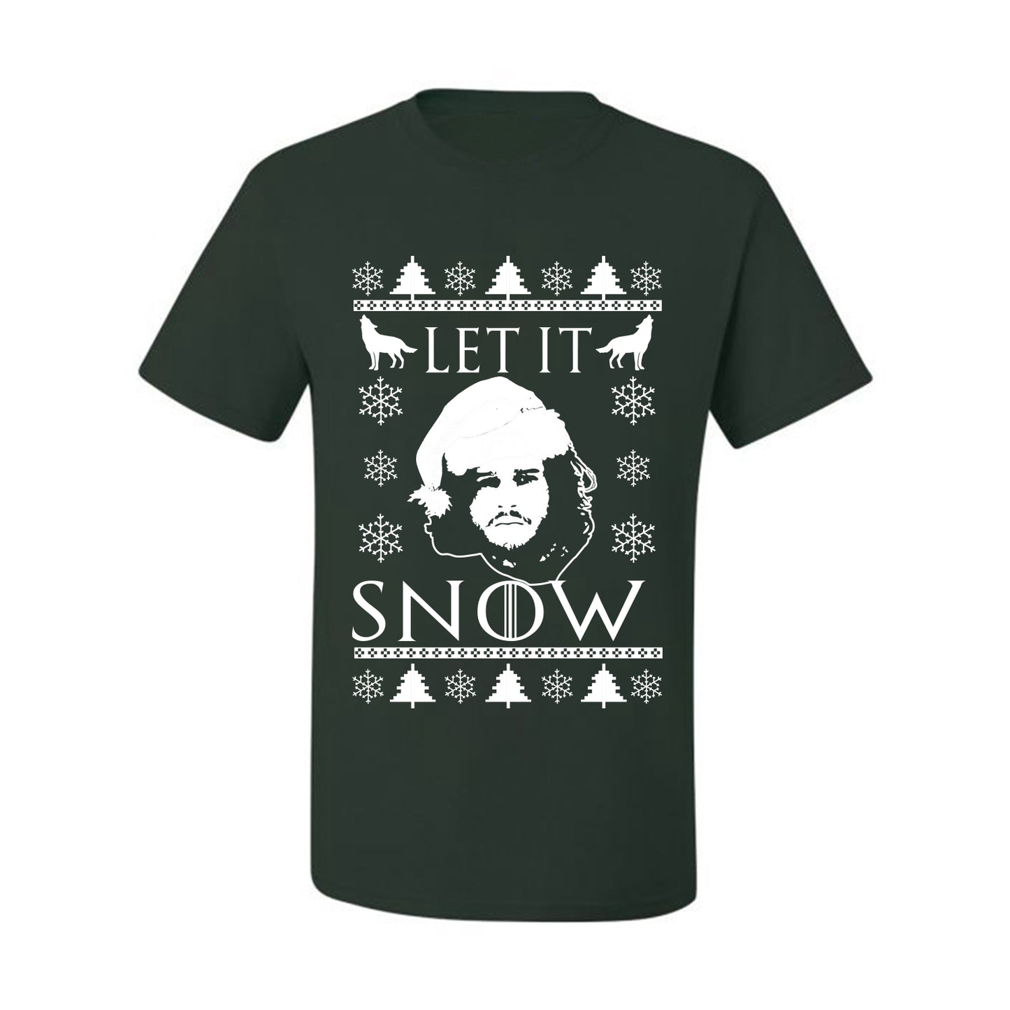 Graphic GoT Ugly Christmas  T-shirt Let It Snow Jon Snow Stark Ugly Christmas T-shirt  Ugly Christmas  Men's T-Shirt