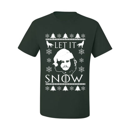 Graphic GoT Ugly Christmas  T-shirt Let It Snow Jon Snow Stark Ugly Christmas T-shirt  Ugly Christmas  Men's T-Shirt