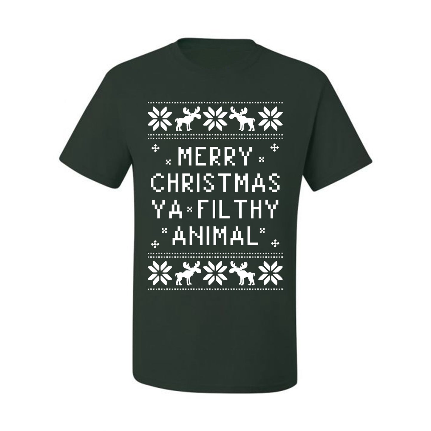 Baby's Ugly Christmas Bodysuit T-shirt Kids Girls Boys Infant Merry Christmas Ya' Filthy Ugly Christmas T-shirt  Ugly Christmas  Men's T-Shirt