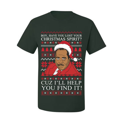 Ugly Holiday  Stanley Hudson Christmas Spirit I'll Help You Find It Ugly Christmas T-shirt  Ugly Christmas  Men's T-Shirt