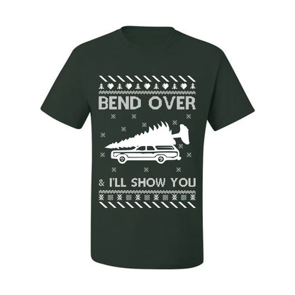 Ugly Xmas Tshirt Graphic T-Shirt, "Bend Over and I'll Show You", Wild Bobby  Ugly Christmas Tshirt Men's Graphic T-Shirt Ugly Christmas  Men's T-Shirt