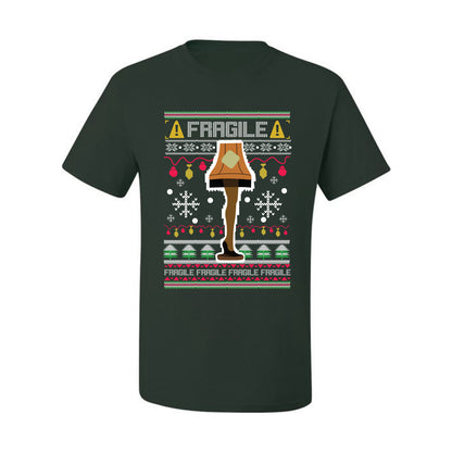 Men's Funny Ugly Xmas Holiday T-shirt s Wild Bobby's Fragile Leg Lamp Ugly Christmas T-shirt  Ugly Christmas  Men's T-Shirt
