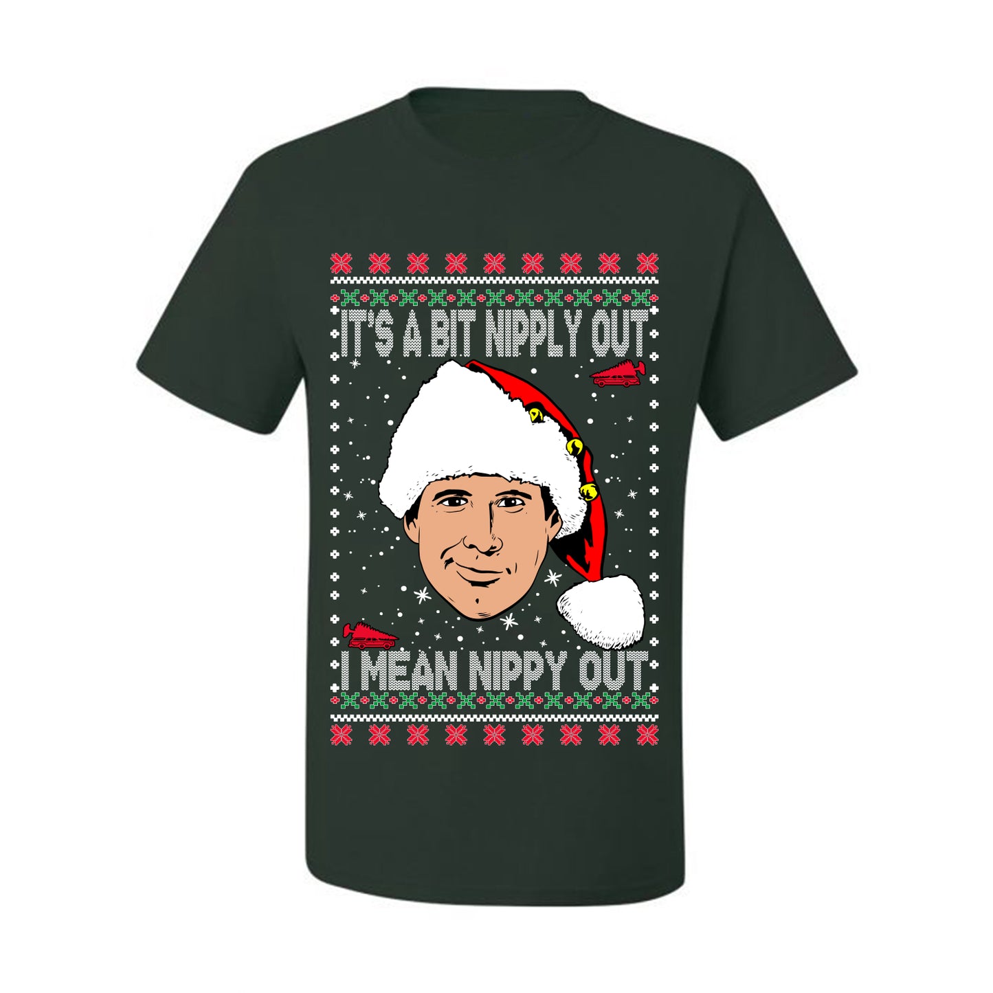 Clark G It's A Bit Nipply Out, Christmas Gifts, Funny Xmas Gift Idea, Ugly Christmas Sweater Men's T-Shirt