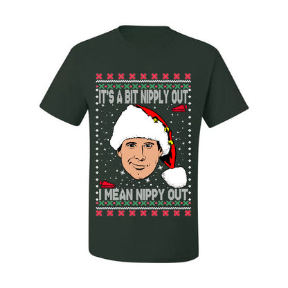 Clark G It's A Bit Nipply Out, Christmas Gifts, Funny Xmas Gift Idea, Ugly Christmas Sweater Men's T-Shirt