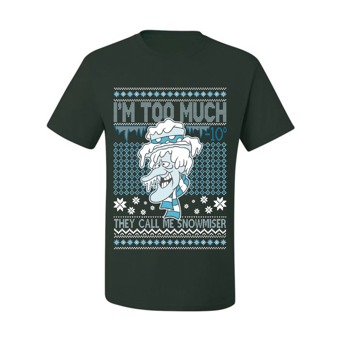 Ugly Xmas Holiday T-shirt Muscle Tank Jersey, They Call Me Snowmeiser I'm Too Much, Wild Bobby Ugly Christmas T-shirt  Ugly Christmas  Men's T-Shirt