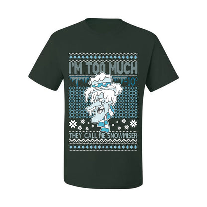 Ugly Xmas Holiday T-shirt Muscle Tank Jersey, They Call Me Snowmeiser I'm Too Much, Wild Bobby Ugly Christmas T-shirt  Ugly Christmas  Men's T-Shirt