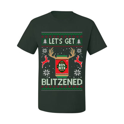 Men's Ugly T-shirt for Christmas Holidays  Shirt Wild Bobby Let's Get Blitzened Rein Beer Ugly Christmas T-shirt  Ugly Christmas  Men's T-Shirt