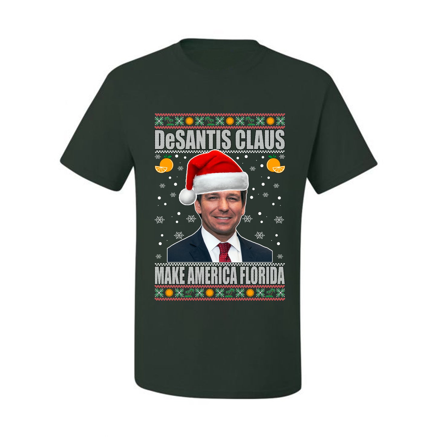 Men's Ugly Christmas T-Shirt, Desantis Claus Ugly Christmas Tshirt Men's Graphic T-Shirt Ugly Christmas  Men's T-Shirt