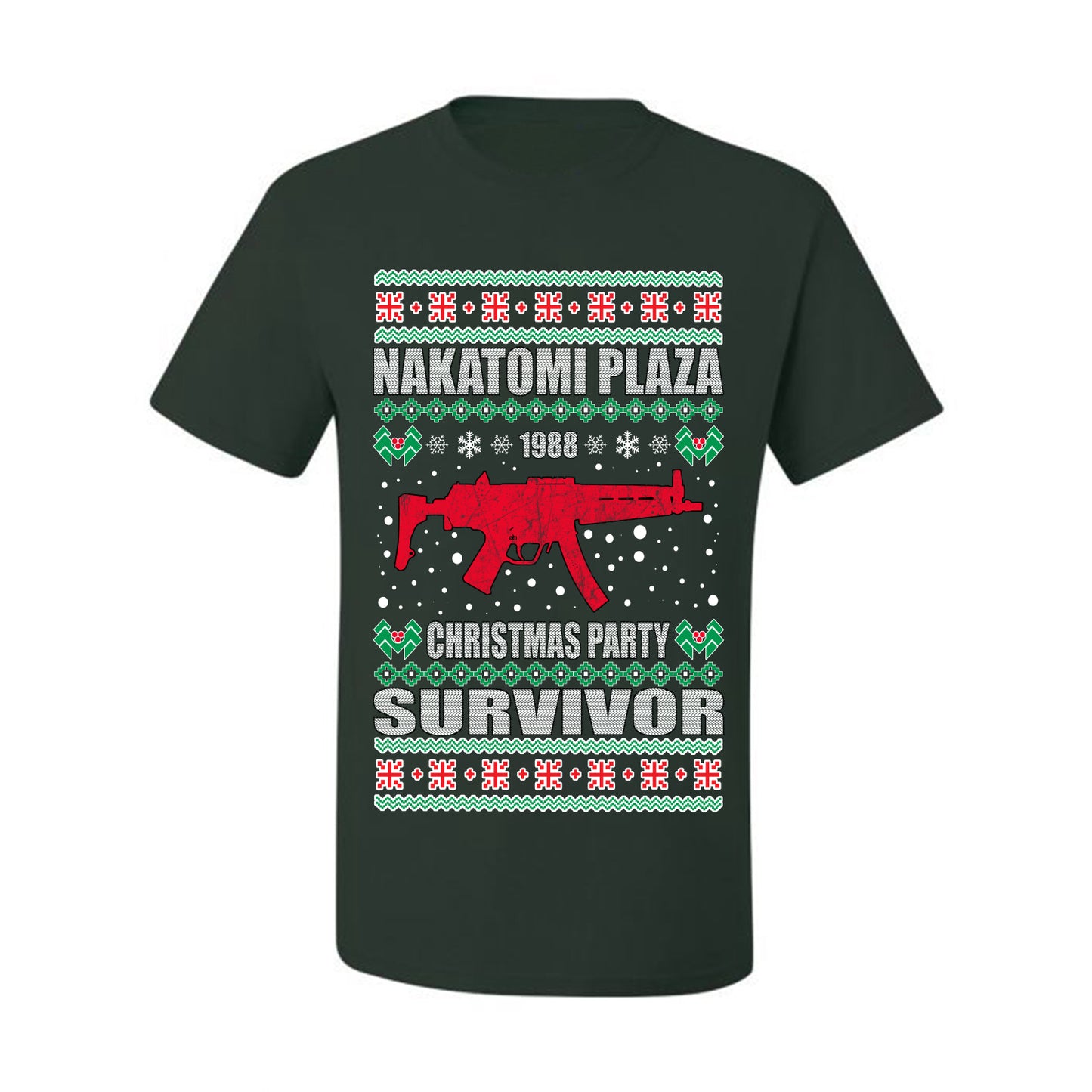 Men's Ugly  Shirt for Christmas Nakatomi Plaza Christmas Party Survivor Ugly Christmas T-shirt  Ugly Christmas  Men's T-Shirt