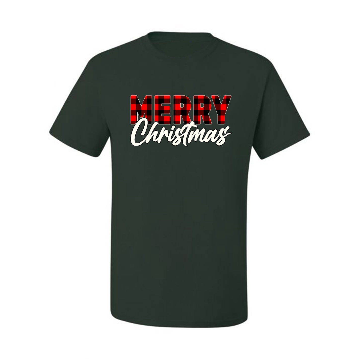Men's Christmas Graphic TShirt, Plaid, Merry Christmas Buffalo  Ugly Christmas Tshirt Men's Graphic T-Shirt Ugly Christmas  Men's T-Shirt