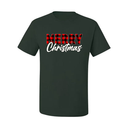 Men's Christmas Graphic TShirt, Plaid, Merry Christmas Buffalo  Ugly Christmas Tshirt Men's Graphic T-Shirt Ugly Christmas  Men's T-Shirt