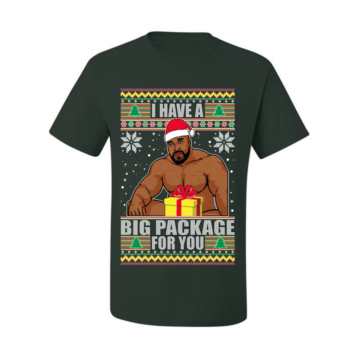 Graphic Meme Ugly Christmas  T-shirt  "I Have A Big Package" Ugly Christmas T-shirt  Ugly Christmas  Men's T-Shirt