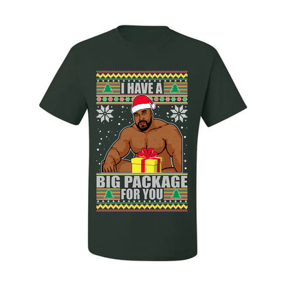 Graphic Meme Ugly Christmas  T-shirt  "I Have A Big Package" Ugly Christmas T-shirt  Ugly Christmas  Men's T-Shirt