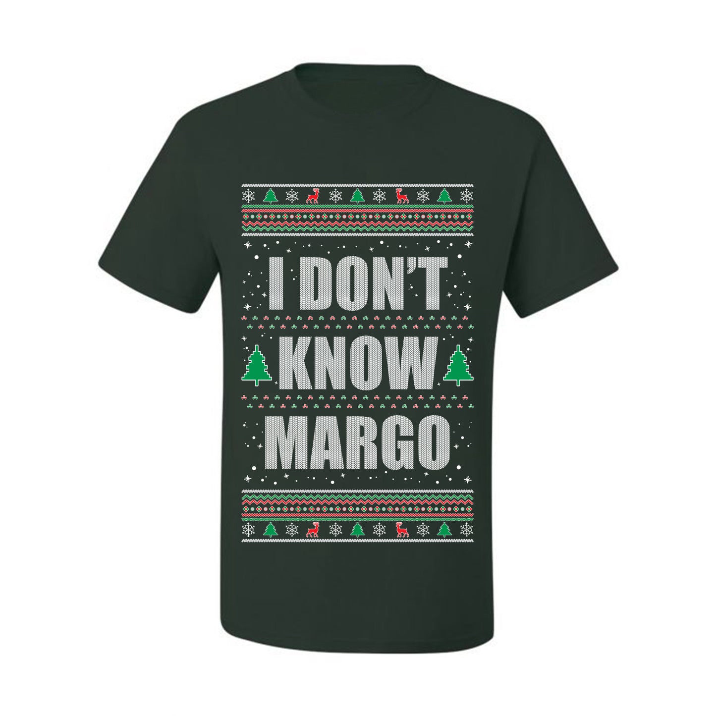 Ugly Christmas Tshirt  , "I Don't Know Margo", Wild Bobby Ugly Christmas Tshirt Men's Graphic T-Shirt Ugly Christmas  Men's T-Shirt