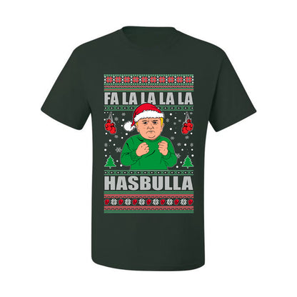 Men's Ugly Xmas  Shirt Tshirt, FA la la la la HASBULla Ugly Christmas Tshirt Men's Graphic T-Shirt Ugly Christmas  Men's T-Shirt