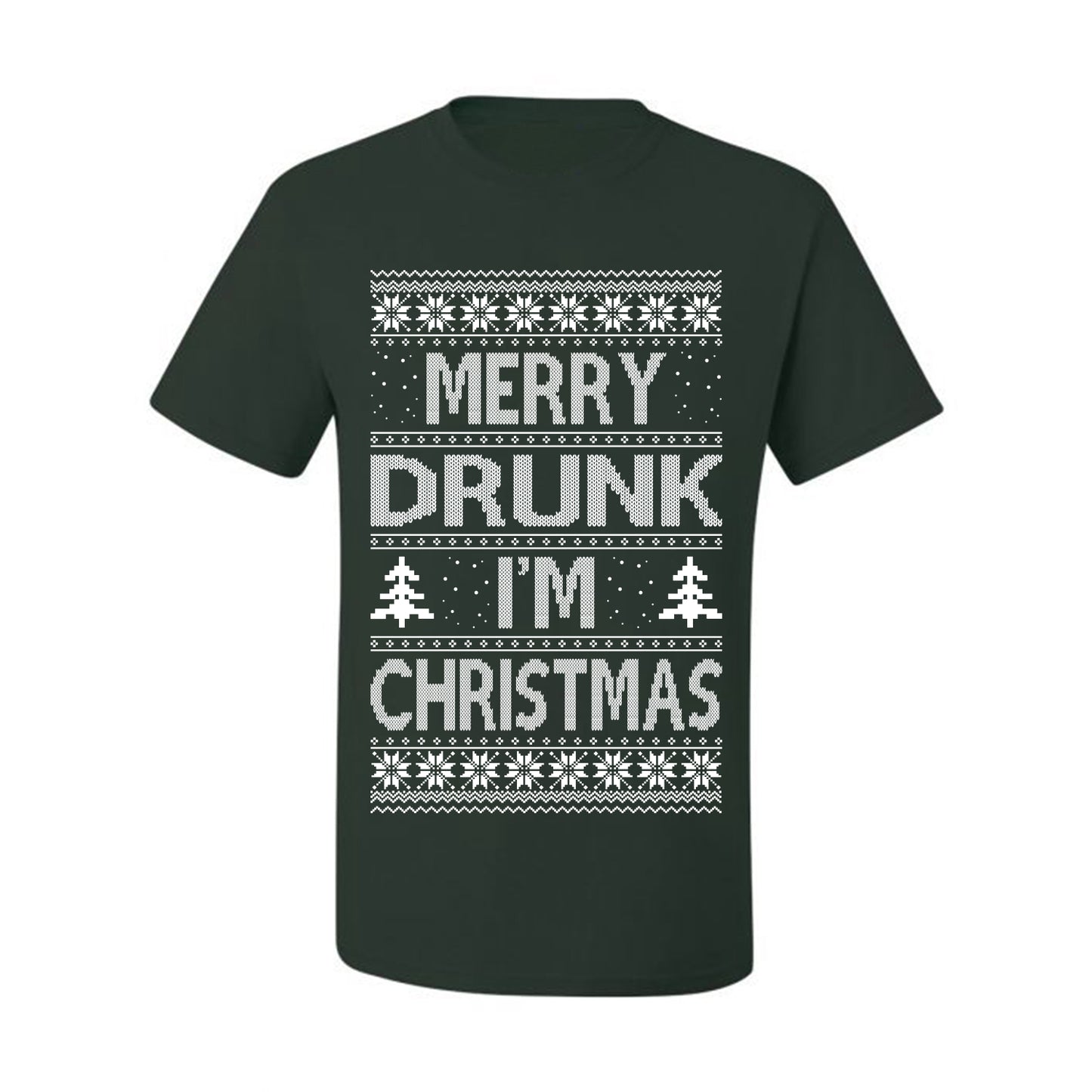 Funny Ugly Xmas Tshirt , Merry Drunk I'm Christmas, Wine Beer  Drinking,  Ugly Christmas Tshirt Men's Graphic T-Shirt Ugly Christmas  Men's T-Shirt