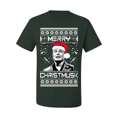 Elon Musk Meme Merry Christmusk Ugly Xmas  Tshirt Ugly Christmas Tshirt Men's Graphic T-Shirt Ugly Christmas  Men's T-Shirt