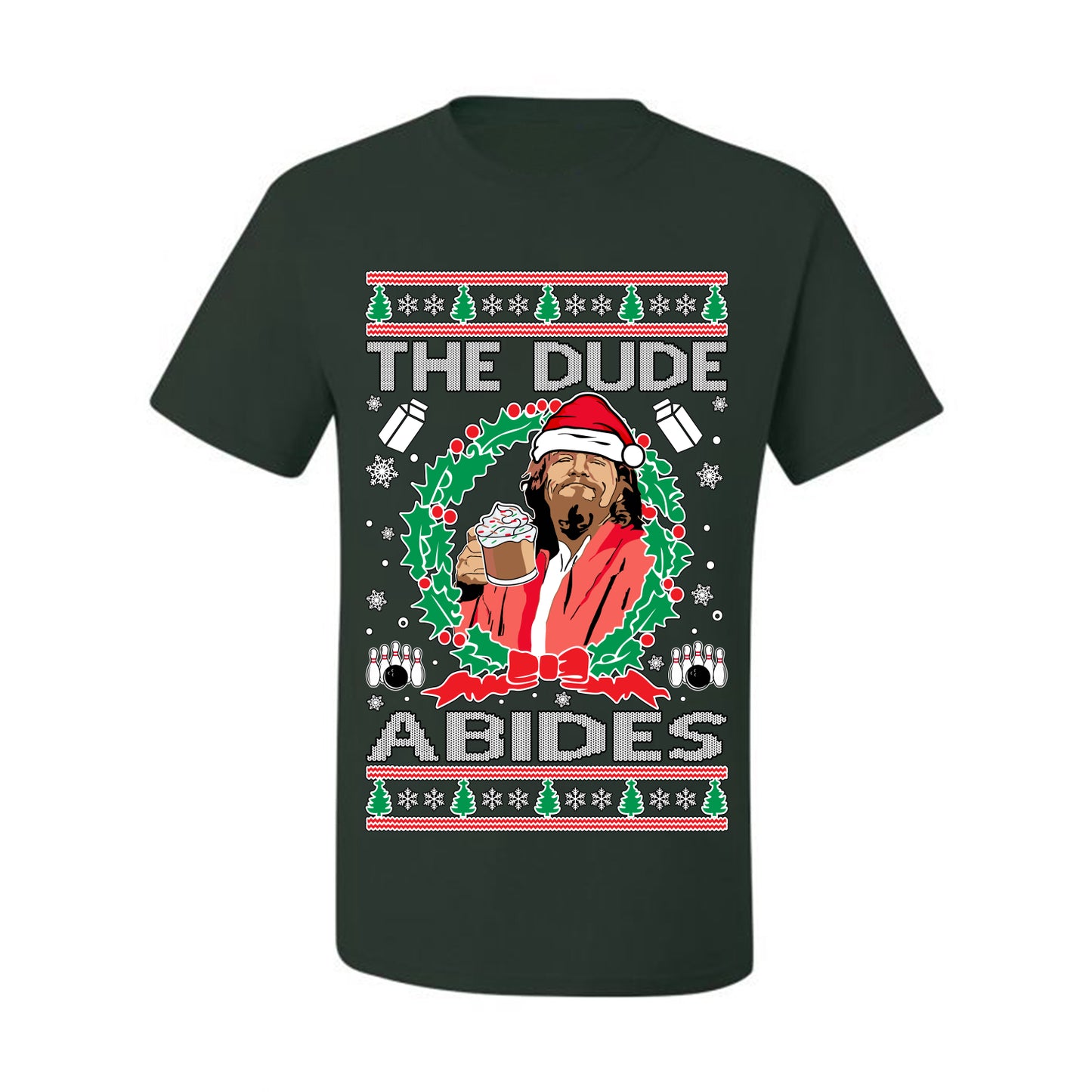 Big Lebowski - The Dude Abides, Christmas Gifts, Funny Xmas Gift Idea, Ugly Christmas Sweater Men's T-Shirt