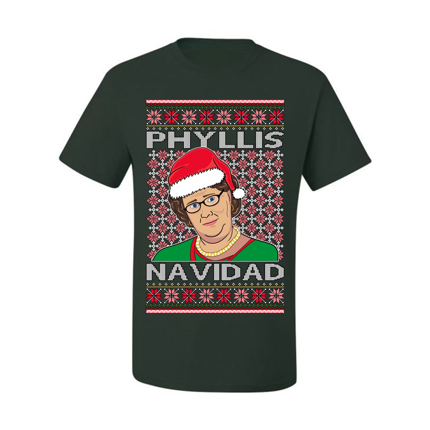 Graphic Ugly Holiday Office  Phyllis Navidad  Ugly Christmas T-shirt  Ugly Christmas  Men's T-Shirt