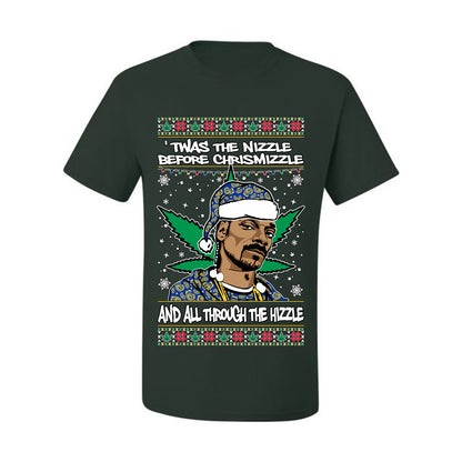 Ugly  Christmas T-shirt "'Twas The Nizzle Before Chrismizzle"  Snoop Xmas Ugly Christmas T-shirt  Ugly Christmas  Men's T-Shirt