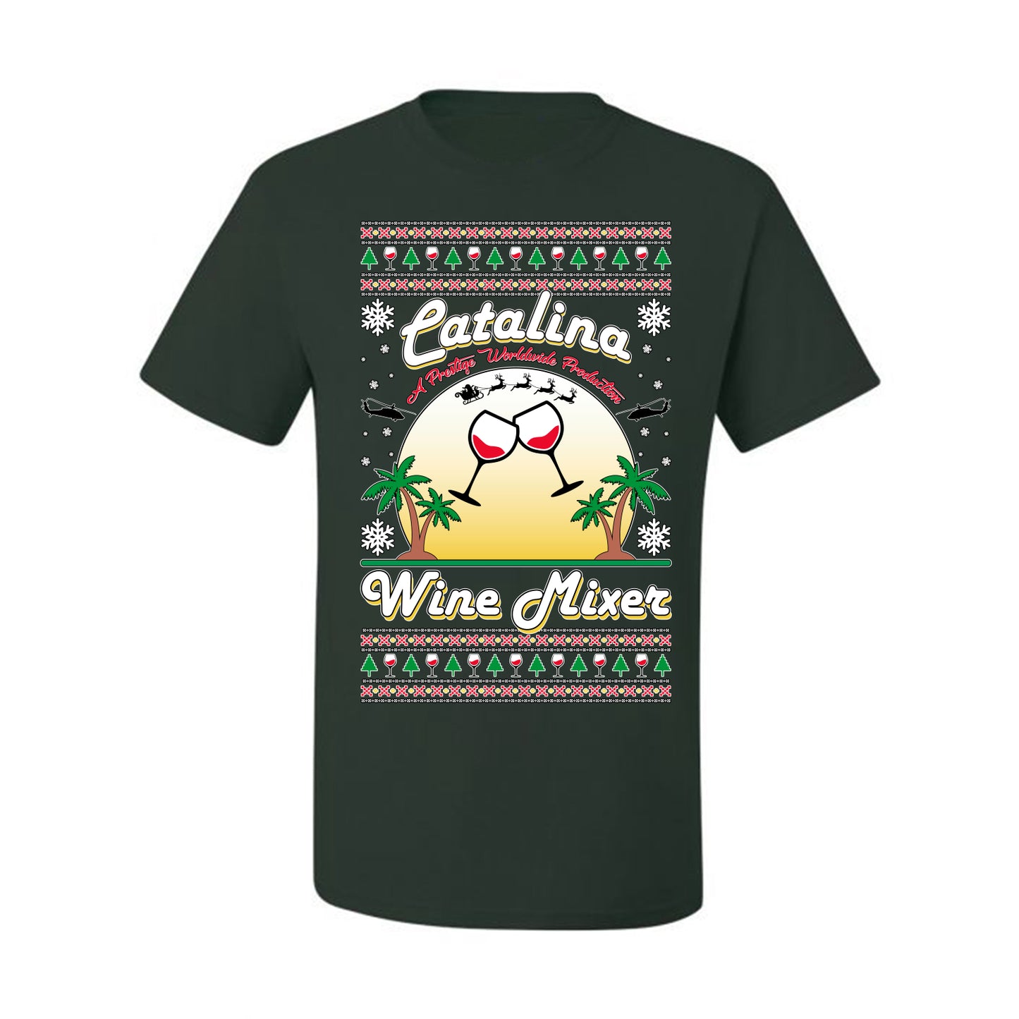 Men's Graphic T-Shirt Ugly Xmas Tshirt, Catalina Wine Mixer Boats and Hoes Step Brothers, Ugly Christmas Tshirt Men's Graphic T-Shirt Ugly Christmas  Men's T-Shirt