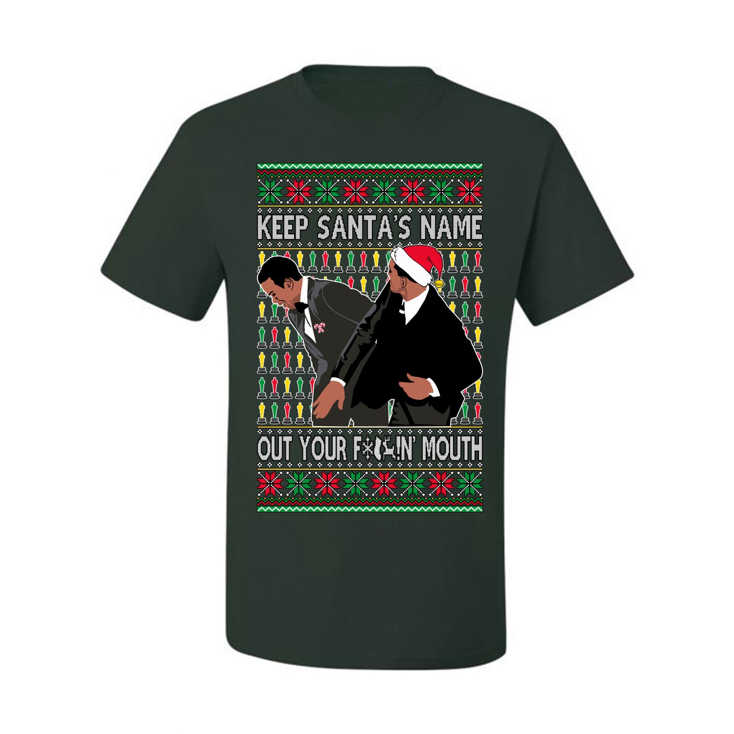 Ugly Xmas  Tshirt Graphic Will Slaps Chris Award Show Wife Joke Meme Clean Parody  Ugly Christmas Tshirt Men's Graphic T-Shirt Ugly Christmas  Men's T-Shirt