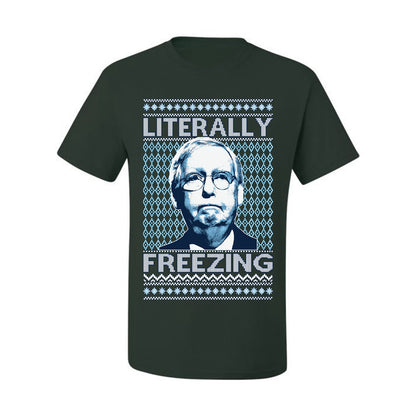 Literally Freezing McConnell , Merry Christmas Tee, Ugly Christmas,  Sweater Men's T-Shirt