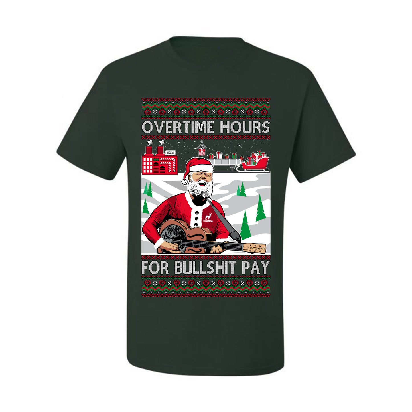 Overtime Hours Rich Men North of Richmond, Christmas Gifts, Funny Xmas Gift Idea, Ugly Christmas Sweater Men's T-Shirt