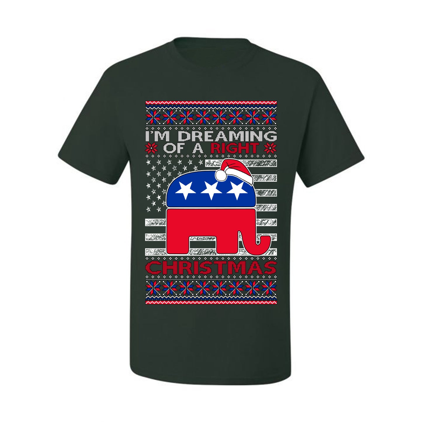 I'm Dreaming Of A Right Christmas GOP, Christmas Gifts, Funny Xmas Gift Idea, Ugly Christmas Sweater Men's T-Shirt